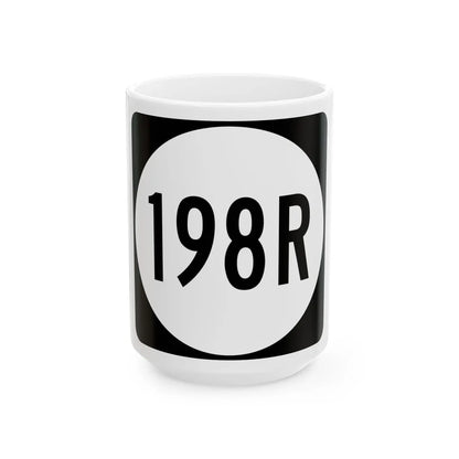 PR tertiary 198R (Puerto Rico) (Road Sign) White Coffee Mug 15oz - Go Mug Yourself