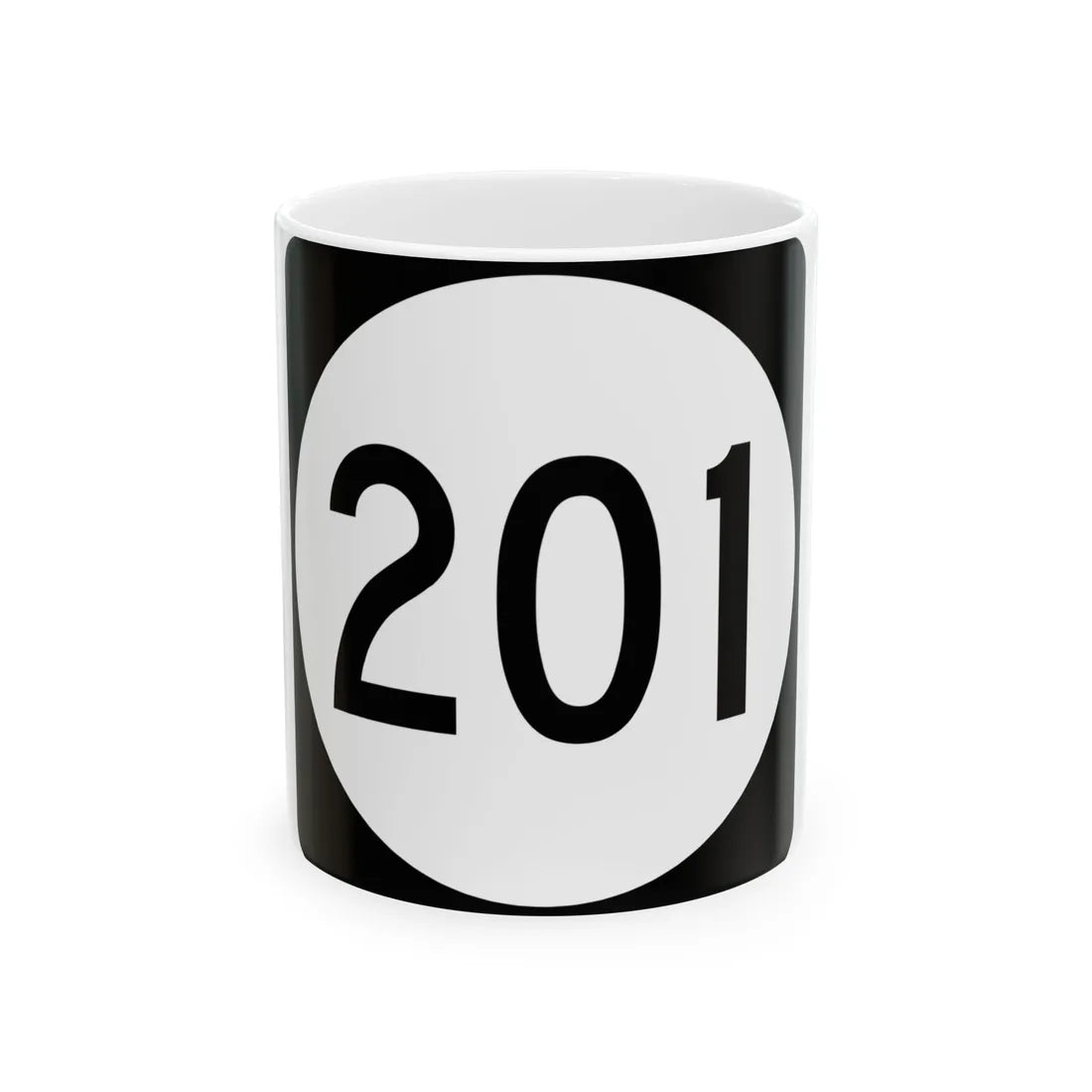 PR tertiary 201 (Puerto Rico) (Road Sign) White Coffee Mug 11oz - Go Mug Yourself