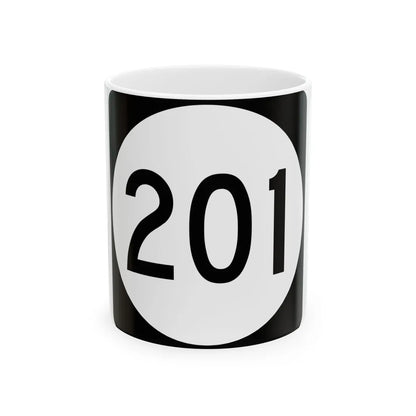 PR tertiary 201 (Puerto Rico) (Road Sign) White Coffee Mug 11oz - Go Mug Yourself