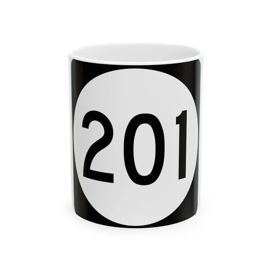 PR tertiary 201 (Puerto Rico) (Road Sign) White Coffee Mug 11oz - Go Mug Yourself