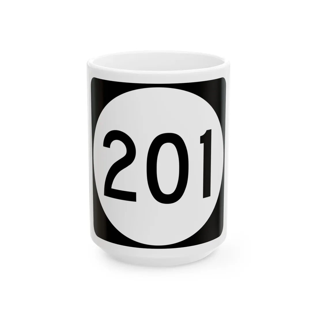 PR tertiary 201 (Puerto Rico) (Road Sign) White Coffee Mug 15oz - Go Mug Yourself