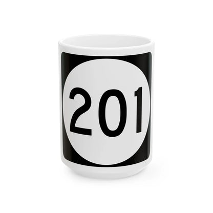 PR tertiary 201 (Puerto Rico) (Road Sign) White Coffee Mug 15oz - Go Mug Yourself