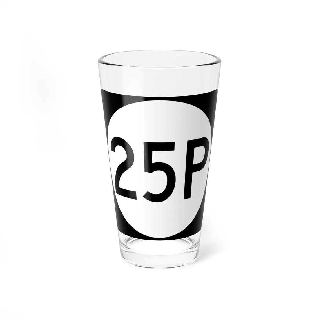 PR tertiary 25P (Puerto Rico) (Road Sign) Pint Glass 16oz 16oz - Go Mug Yourself