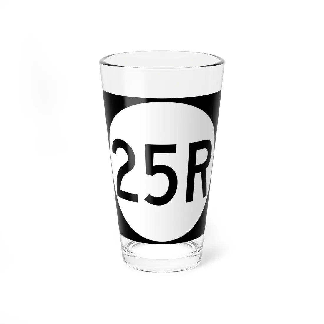 PR tertiary 25R (Puerto Rico) (Road Sign) Pint Glass 16oz 16oz - Go Mug Yourself