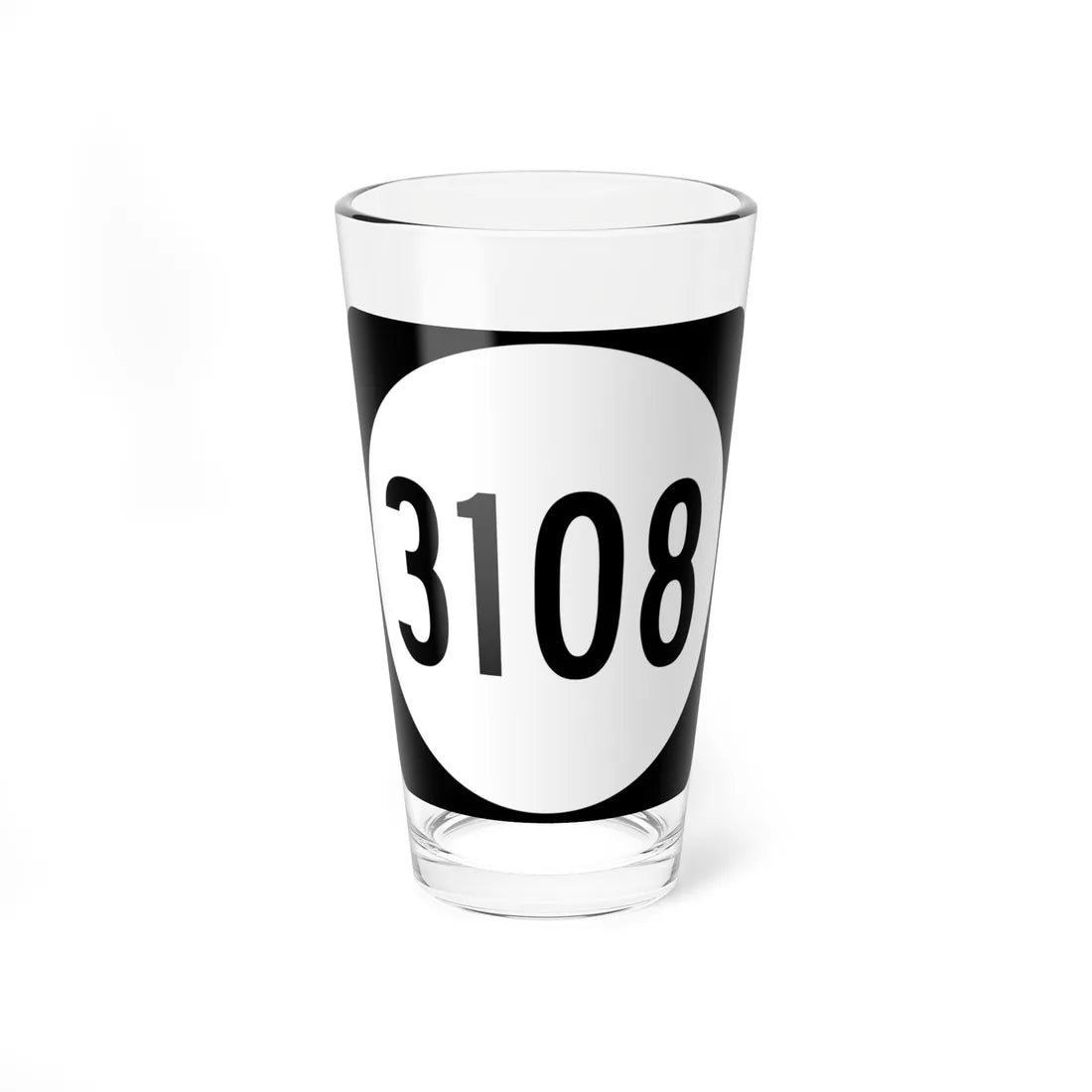 PR tertiary 3108 (Puerto Rico) (Road Sign) Pint Glass 16oz - Go Mug Yourself