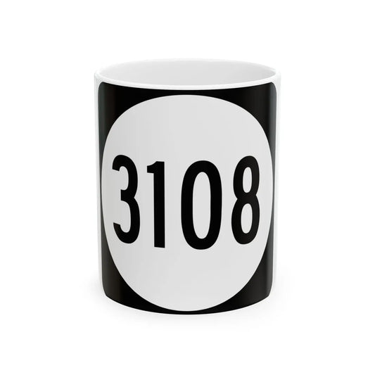 PR tertiary 3108 (Puerto Rico) (Road Sign) White Coffee Mug 11oz - Go Mug Yourself