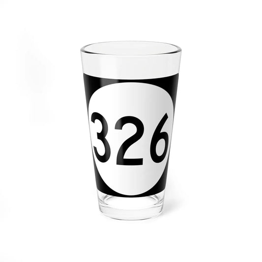 PR tertiary 326 (Puerto Rico) (Road Sign) Pint Glass 16oz 16oz - Go Mug Yourself