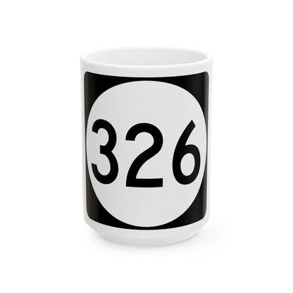 PR tertiary 326 (Puerto Rico) (Road Sign) White Coffee Mug 15oz - Go Mug Yourself