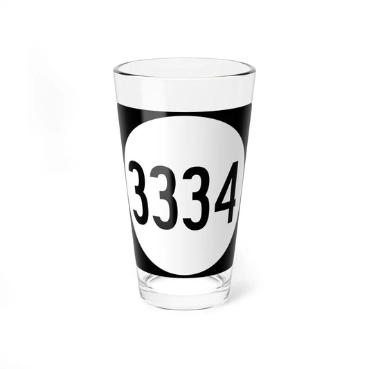 PR tertiary 3334 (Puerto Rico) (Road Sign) Pint Glass 16oz 16oz - Go Mug Yourself