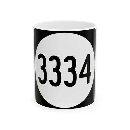 PR tertiary 3334 (Puerto Rico) (Road Sign) White Coffee Mug 11oz - Go Mug Yourself