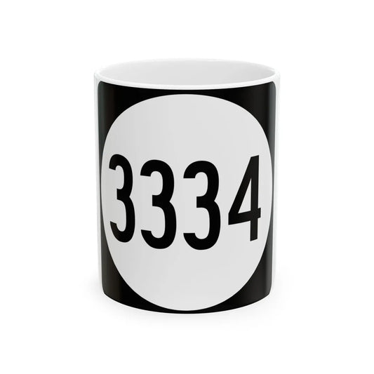 PR tertiary 3334 (Puerto Rico) (Road Sign) White Coffee Mug 11oz - Go Mug Yourself