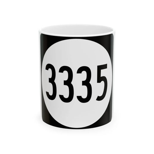 PR tertiary 3335 (Puerto Rico) (Road Sign) White Coffee Mug 11oz - Go Mug Yourself