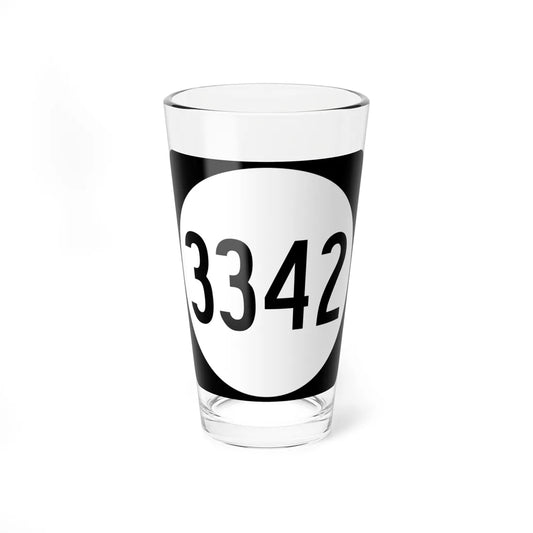 PR tertiary 3342 (Puerto Rico) (Road Sign) Pint Glass 16oz 16oz - Go Mug Yourself