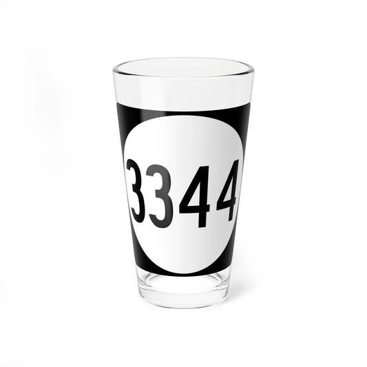 PR tertiary 3344 (Puerto Rico) (Road Sign) Pint Glass 16oz 16oz - Go Mug Yourself