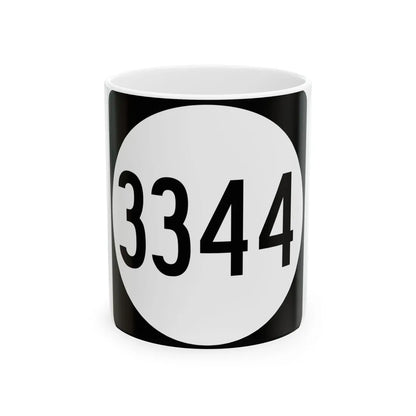 PR tertiary 3344 (Puerto Rico) (Road Sign) White Coffee Mug 11oz - Go Mug Yourself