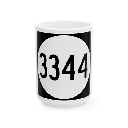 PR tertiary 3344 (Puerto Rico) (Road Sign) White Coffee Mug 15oz - Go Mug Yourself