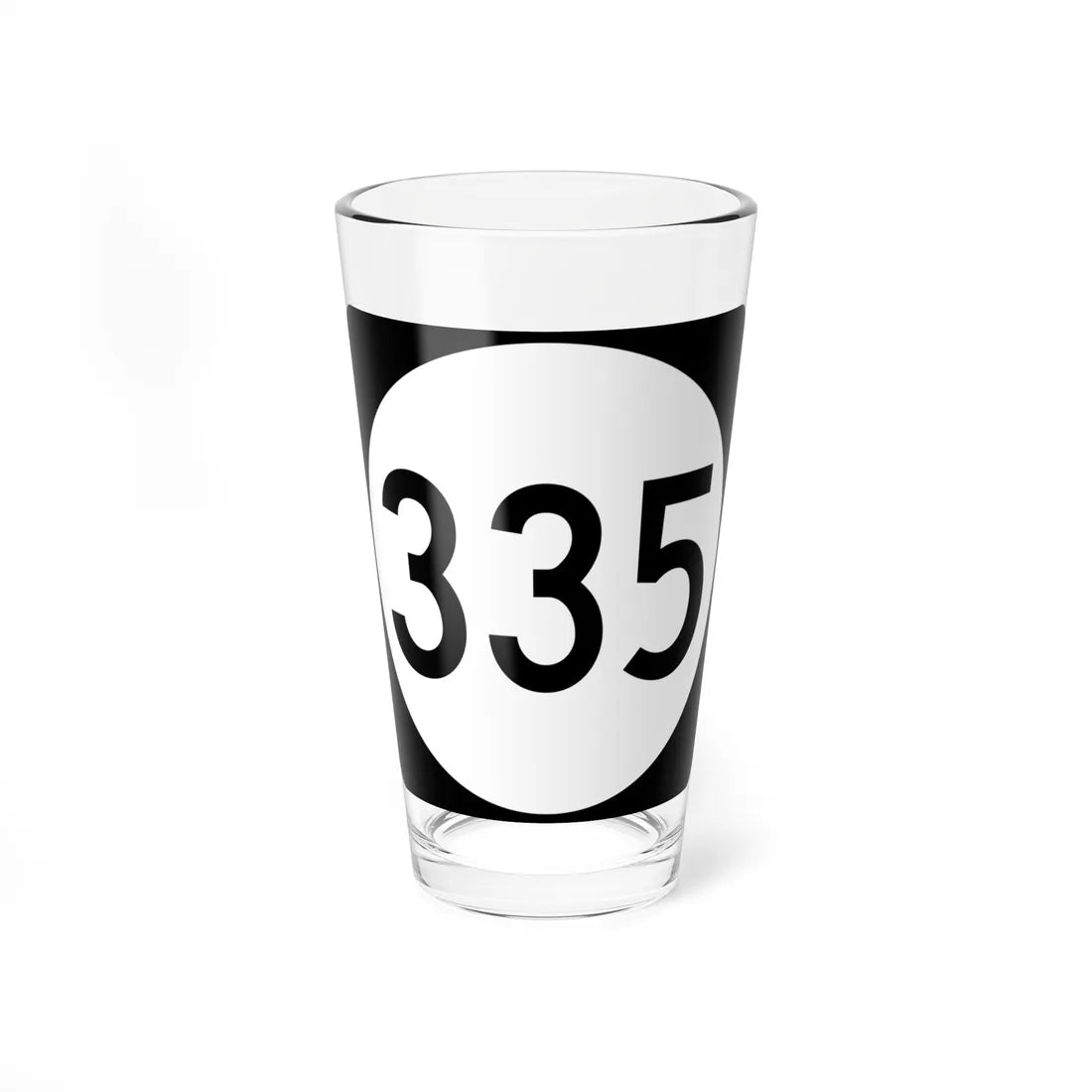 PR tertiary 335 (Puerto Rico) (Road Sign) Pint Glass 16oz 16oz - Go Mug Yourself