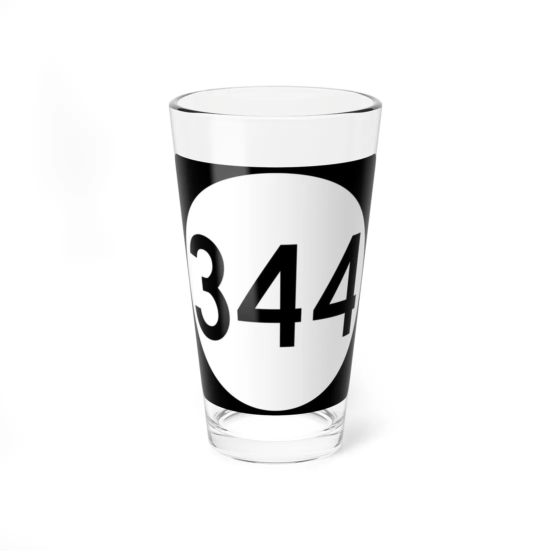 PR tertiary 344 (Puerto Rico) (Road Sign) Pint Glass 16oz 16oz - Go Mug Yourself