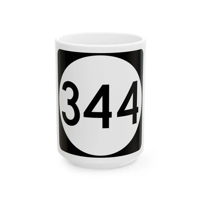 PR tertiary 344 (Puerto Rico) (Road Sign) White Coffee Mug 15oz - Go Mug Yourself