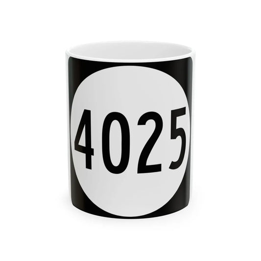 PR tertiary 4025 (Puerto Rico) (Road Sign) White Coffee Mug 11oz - Go Mug Yourself