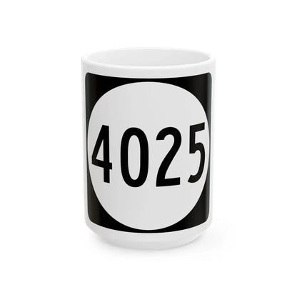 PR tertiary 4025 (Puerto Rico) (Road Sign) White Coffee Mug 15oz - Go Mug Yourself