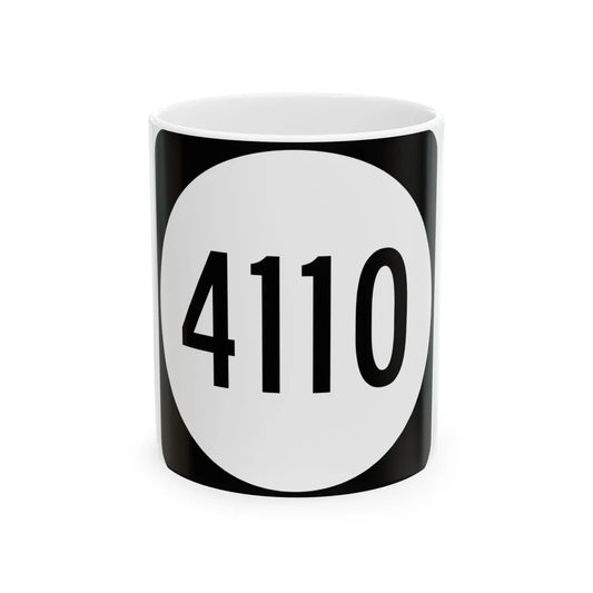 PR tertiary 4110 (Puerto Rico) (Road Sign) White Coffee Mug 11oz - Go Mug Yourself