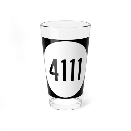 PR tertiary 4111 (Puerto Rico) (Road Sign) Pint Glass 16oz 16oz - Go Mug Yourself