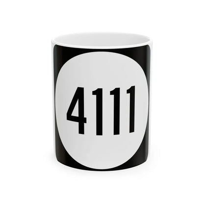 PR tertiary 4111 (Puerto Rico) (Road Sign) White Coffee Mug 11oz - Go Mug Yourself