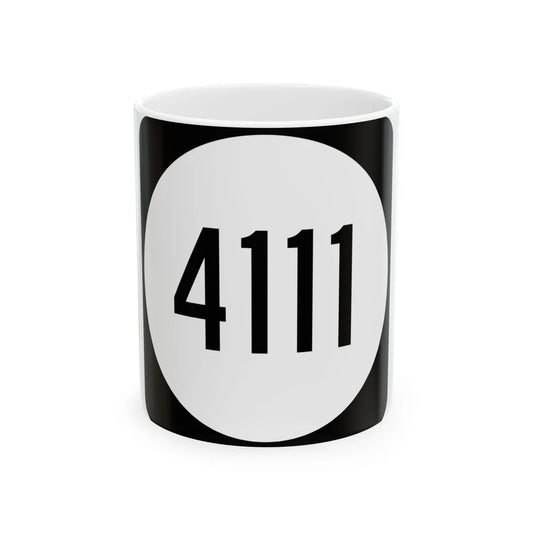 PR tertiary 4111 (Puerto Rico) (Road Sign) White Coffee Mug 11oz - Go Mug Yourself