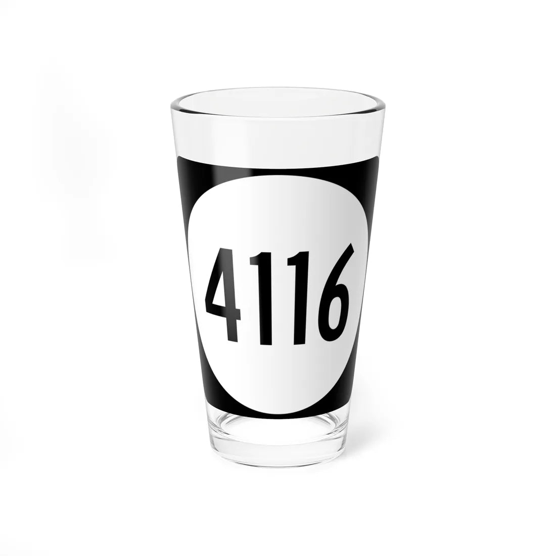 PR tertiary 4116 (Puerto Rico) (Road Sign) Pint Glass 16oz 16oz - Go Mug Yourself