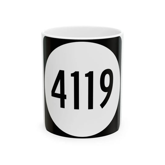 PR tertiary 4119 (Puerto Rico) (Road Sign) White Coffee Mug 11oz - Go Mug Yourself