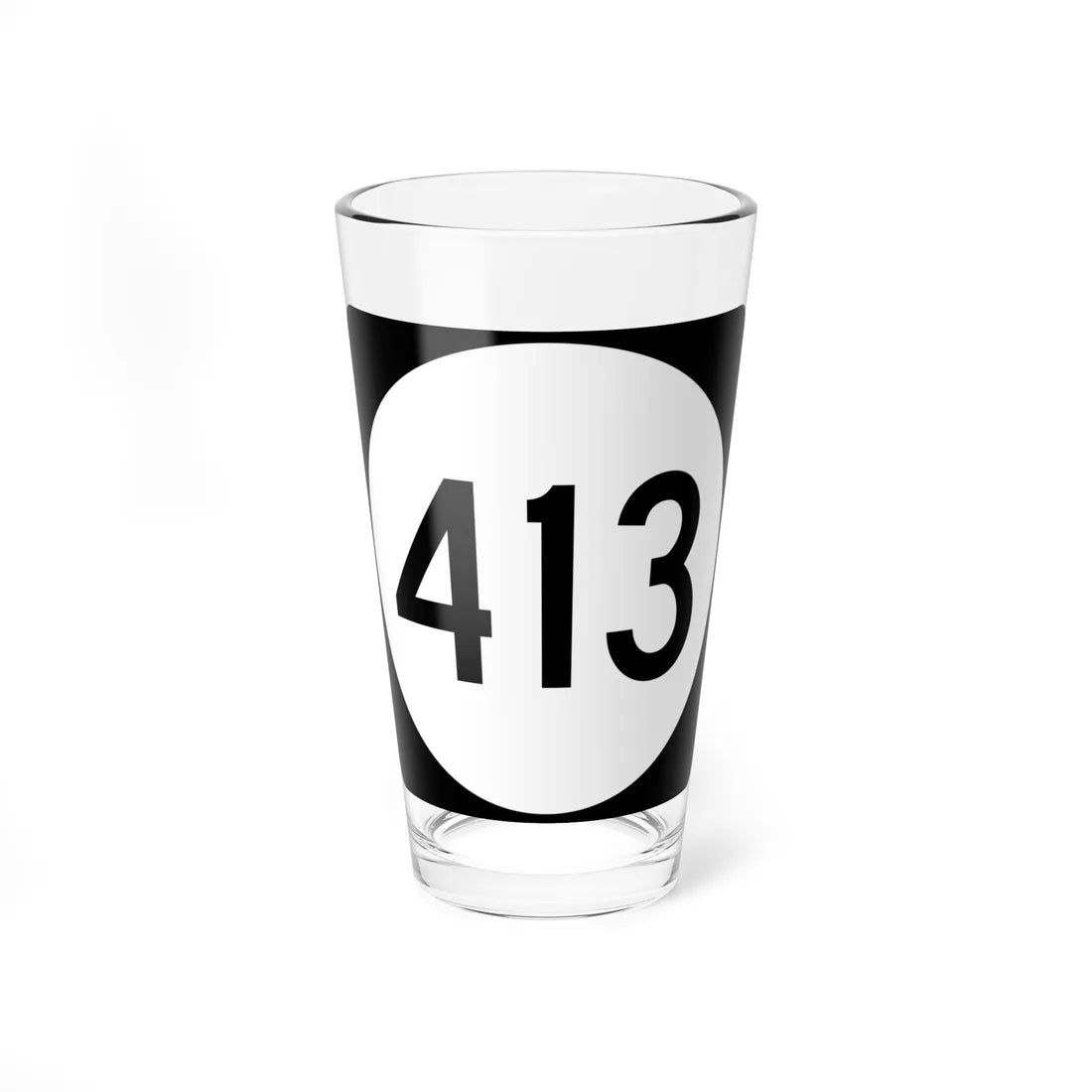 PR tertiary 413 (Puerto Rico) (Road Sign) Pint Glass 16oz 16oz - Go Mug Yourself