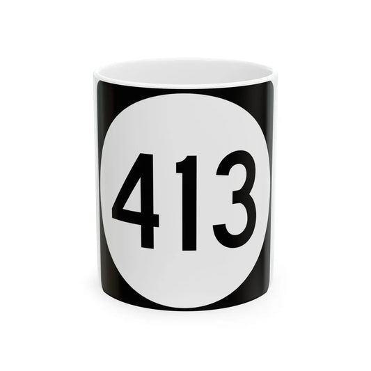 PR tertiary 413 (Puerto Rico) (Road Sign) White Coffee Mug 11oz - Go Mug Yourself