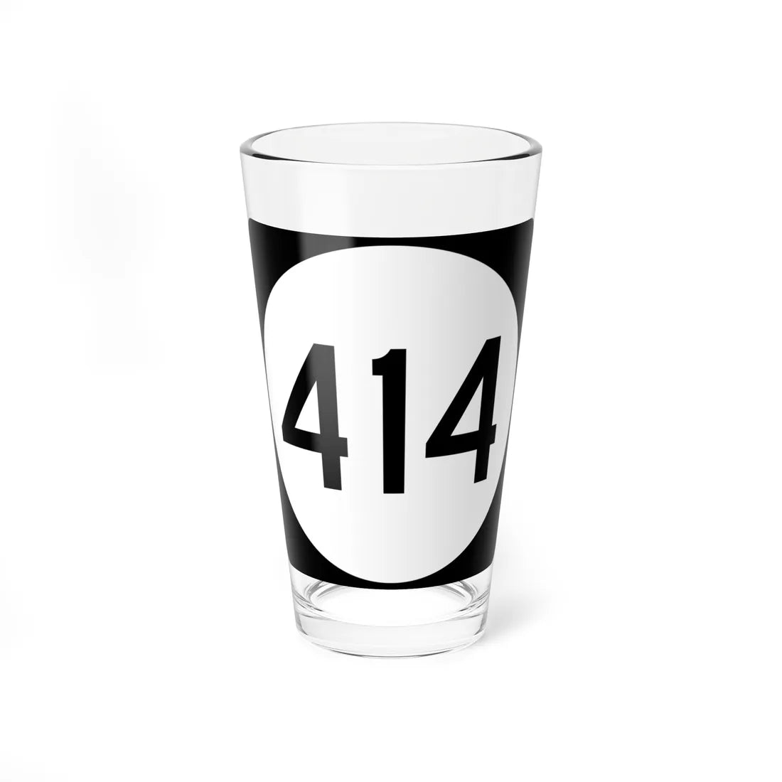 PR tertiary 414 (Puerto Rico) (Road Sign) Pint Glass 16oz 16oz - Go Mug Yourself