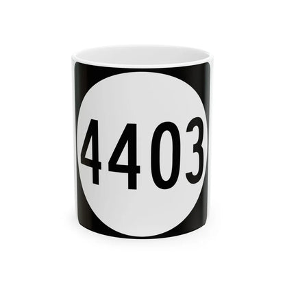 PR tertiary 4403 (Puerto Rico) (Road Sign) White Coffee Mug 11oz - Go Mug Yourself
