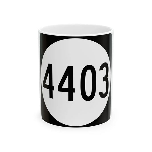PR tertiary 4403 (Puerto Rico) (Road Sign) White Coffee Mug 11oz - Go Mug Yourself