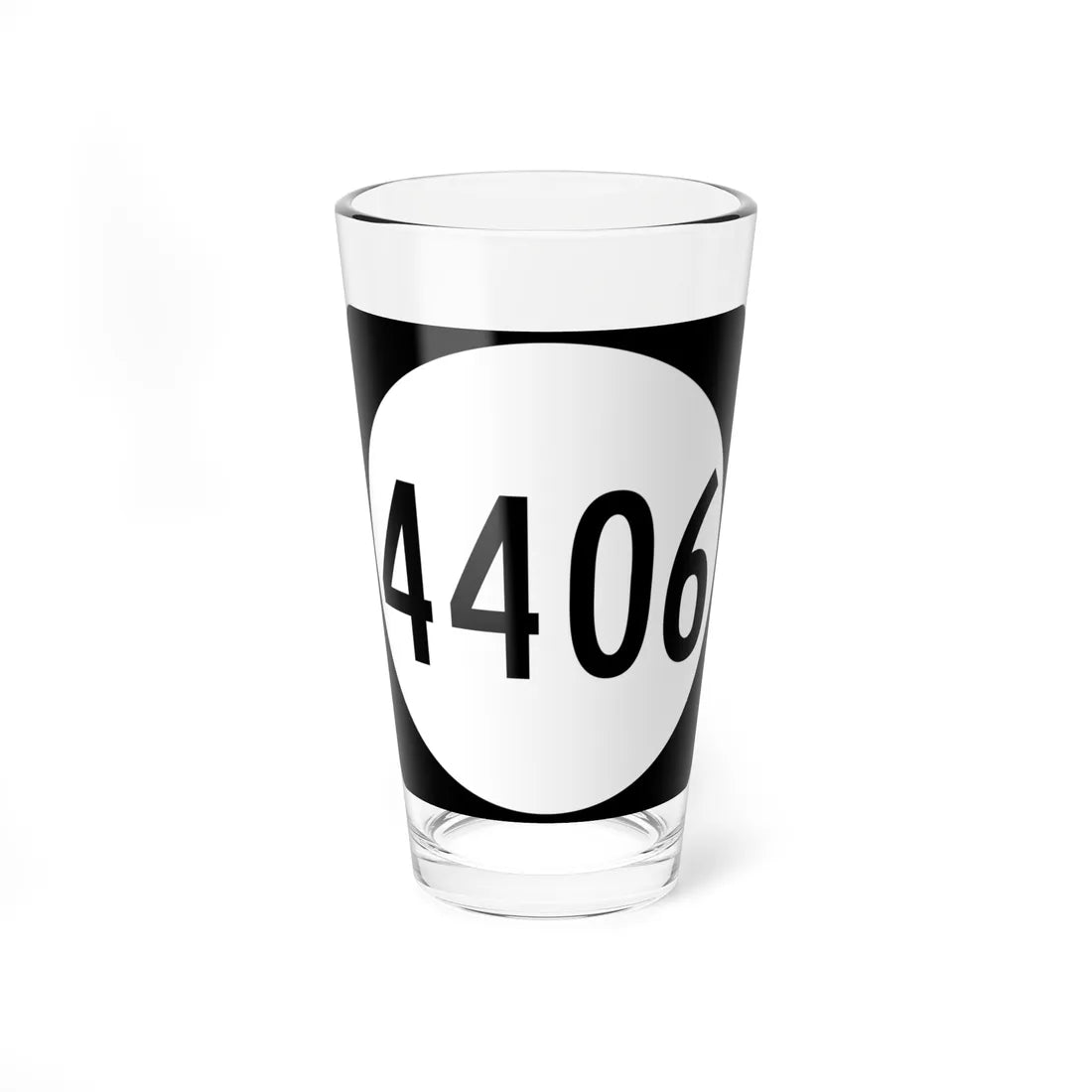 PR tertiary 4406 (Puerto Rico) (Road Sign) Pint Glass 16oz 16oz - Go Mug Yourself