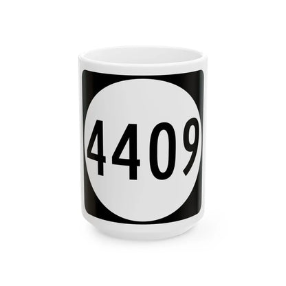 PR tertiary 4409 (Puerto Rico) (Road Sign) White Coffee Mug 15oz - Go Mug Yourself