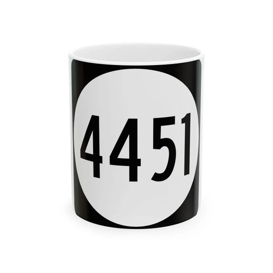 PR tertiary 4451 (Puerto Rico) (Road Sign) White Coffee Mug 11oz - Go Mug Yourself