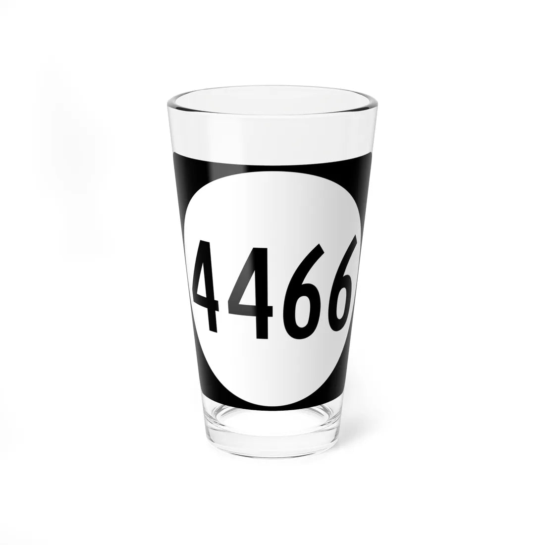 PR tertiary 4466 (Puerto Rico) (Road Sign) Pint Glass 16oz 16oz - Go Mug Yourself