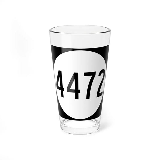 PR tertiary 4472 (Puerto Rico) (Road Sign) Pint Glass 16oz 16oz - Go Mug Yourself