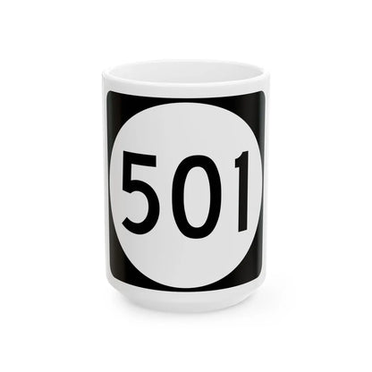 PR tertiary 501 (Puerto Rico) (Road Sign) White Coffee Mug 15oz - Go Mug Yourself