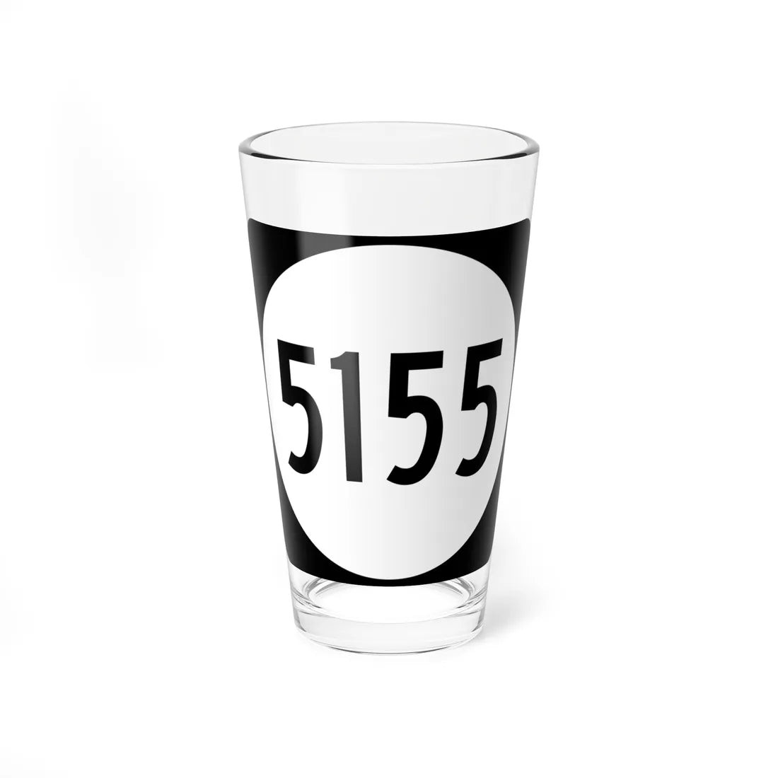 PR tertiary 5155 (Puerto Rico) (Road Sign) Pint Glass 16oz 16oz - Go Mug Yourself