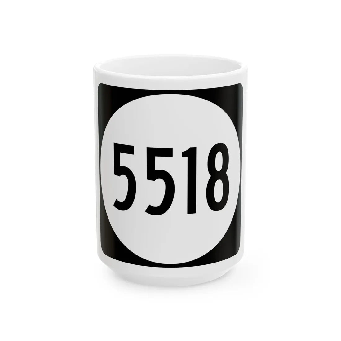 PR tertiary 5518 (Puerto Rico) (Road Sign) White Coffee Mug 15oz - Go Mug Yourself