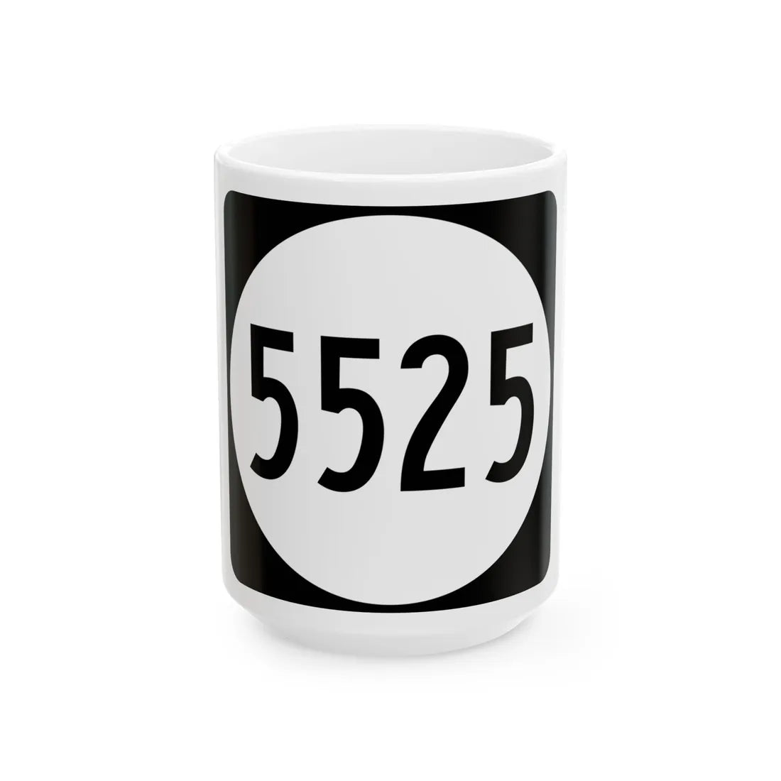 PR tertiary 5525 (Puerto Rico) (Road Sign) White Coffee Mug 15oz - Go Mug Yourself
