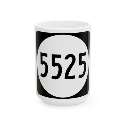 PR tertiary 5525 (Puerto Rico) (Road Sign) White Coffee Mug 15oz - Go Mug Yourself