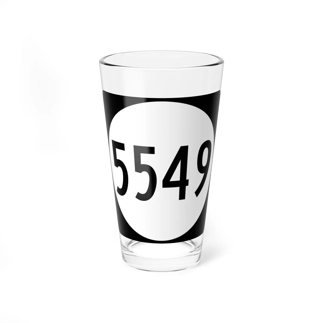 PR tertiary 5549 (Puerto Rico) (Road Sign) Pint Glass 16oz 16oz - Go Mug Yourself