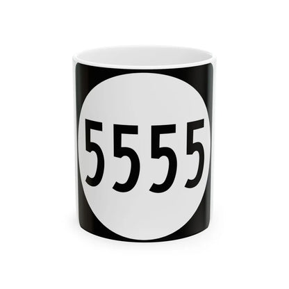 PR tertiary 5555 (Puerto Rico) (Road Sign) White Coffee Mug 11oz - Go Mug Yourself