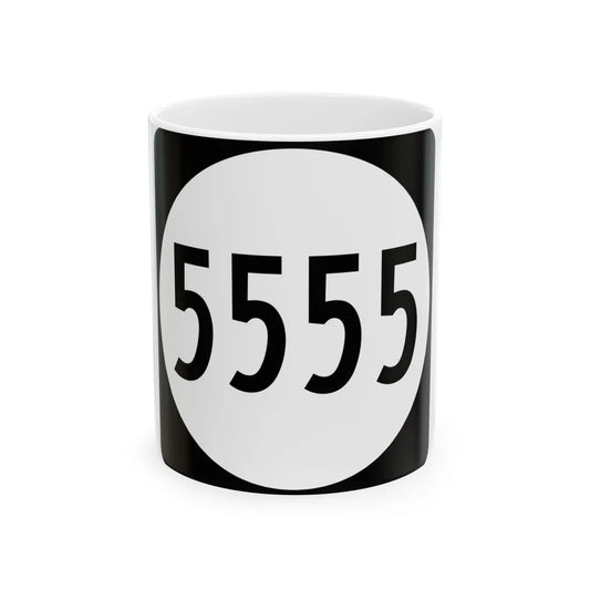 PR tertiary 5555 (Puerto Rico) (Road Sign) White Coffee Mug 11oz - Go Mug Yourself