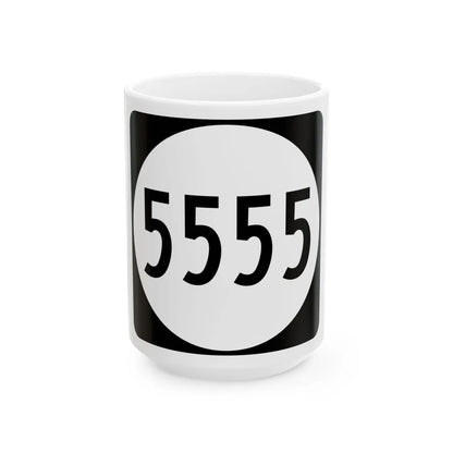 PR tertiary 5555 (Puerto Rico) (Road Sign) White Coffee Mug 15oz - Go Mug Yourself